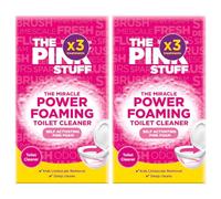 Pink Stuff Miracle Power Foaming Toilet Cleaner Deep Cleaning Self-Activating Pink Foam 100g x 3 Treatments (2 Box) for Tough Stain, Odour & Limescale Removal, Toilet Bowl Descaler & Freshener