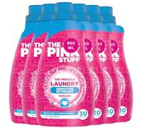 Pink Stuff Non-Bio Laundry Liquid 960ml Powerful Stain Remover Sensitive Detergent Skin Friendly Deep Cleaning & Fresh Scent for All Fabrics Perfect for Family Use 30 Washes Pack of 6