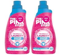 Pink Stuff Non-Bio Laundry Liquid 960ml Powerful Stain Remover Sensitive Skin Friendly Deep Cleaning & Fresh Scent Detergent for All Fabrics Perfect for Family Use X2