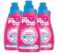 Pink Stuff Non-Bio Laundry Liquid 960ml Powerful Stain Remover Sensitive Skin Friendly Deep Cleaning & Fresh Scent Detergent for All Fabrics Perfect for Family Use X3