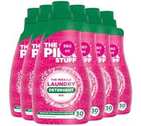 Pink Stuff Washing Bio Laundry Liquid Detergent 960ml Miracle Bio Liquid 30 Washes, 7 Day Freshness, Powerful Stain Remover for Whites & Colours, Removes Tough Stains First Time Pack of 6