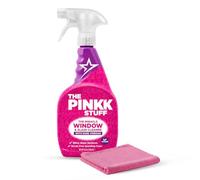 Pink Stuff Window Cleaner Spray & Glass Cleaner 850ml - Pink Stuff Miracle Bundle with Rose Vinegar and Microfiber Cloth - Streak-Free Shine for Windows, Mirrors & Glass Doors