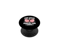 Pink Sugar And Country Fair Lights Cotton Candy Lover PopSockets Adhesive PopGrip