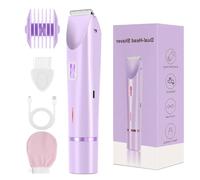 Pink Sugar Razor, PinkSugar 2 in 1 Bikini Trimmer, Portable Smooth Shave Razor, 2 in 1 Electric Electric Shaver for Women, Ipx7 Waterproof Wet & Dry (Purple)