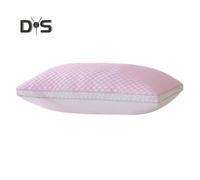 (pink) Summer Cool Pillow Washable 3D Texture Pillow with Mesh Border Breathable Cooling Pillow for Deep Sleep Home Bedroom Dormitory