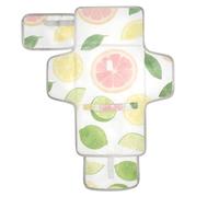 Pink Summer Lemon Reusable Changing Table pad with Tissue Pocket Travel Changing pad for Baby for Moms, Dads cambiadores de pa?ales para Bebes