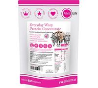 PINK SUN Whey Protein Concentrate Powder Unflavoured 1kg (82% Protein) Soy Free Grass Fed Gluten Free Vegetarian Undenatured Non GM Unsweetened Everyday Whey UK 1000g