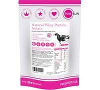 PINK SUN Whey Protein Isolate Powder Unflavoured 420g (92% Protein) Soy Free Grass Fed Gluten Free No Additives Vegetarian Undenatured Non GM Unsweetened Natural Whey UK