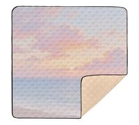 Pink Sunset by The Seaside Cute Foldable mat for Baby to Play on Floor for Floor Comfortable Foldable Baby Crawling Mat for Baby Kids Toddlers Infants, 50'' x 50''gimnasio de actividades para