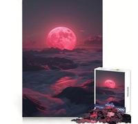 Pink Sunset Fantasy 1000 Piece Jigsaw Puzzles for Adults Jigsaw Mind Puzzle Mind Calm Art Assembly Unique Gift (50x75cm)