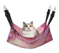 Pink Sunset Hawaiian Sea Palm Tree Printed Pet Hammock - Sleeping Hammock For Cats, Rabbits, Ferrets, Puppies, Small Animals