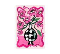 Pink Surrealism Eye Flower Print Canvas Poster Bedroom Decor Landscape Office Room Decor Gift 20x30inch(50x75cm)