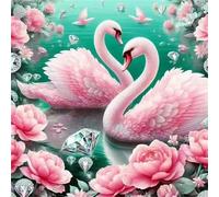Pink Swan Rose 200 Piece Jigsaw Puzzles for Adults, Colourful, Fun, Challenging and Brainteasing Adults jigsaw puzzles 200 Pieces, Beautiful Decoration Puzzle