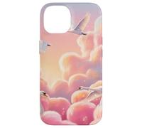 Pink Swan Sky Aesthetic Dreamy Cloud Elegant Design Case for iPhone 14