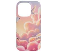 Pink Swan Sky Aesthetic Dreamy Cloud Elegant Design Case for iPhone 14 Pro