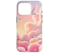 Pink Swan Sky Aesthetic Dreamy Cloud Elegant Design Case for iPhone 16 Pro