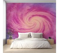 Pink Swirl Wallpaper for Living Room, Vortex Abstract Modern Wall Mural for Bedroom, Non-Woven Photo Wallpaper Home Decor 150X105cm, Wall Decoration D22