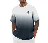 Pink T Shirt Men, Mens T Shirts Men's Fashion Casual T-Shirts Breathable Lightweight Tee Top Hawaiian Print Summer Camping Hiking Holidays Everyday Wear