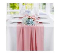 Pink Table Runner Set, 4 Pieces, Rustic Transparent Wedding Decor, Romantic Bridal Shower & Birthday Party Decoration, 70x300cm