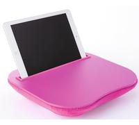 Pink Tablet Lap Desk - Table, Bed, Sofa, Floor, Desk or Lap Mounted Device Stand Holder with Microbead Filling & Angled Slot for Tablets, Phones & E-Readers - Measures H4 x W30 x D25cm