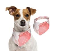 Pink Teapot Printed,Dog Bandanas Cotton Pet Scarf Adjustable Bibs for Pet,L