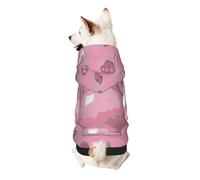 Pink Teapot Printed Dog Hoodie Soft Dog Sweatshirt Cute Cat Dog Clothes for Small Dogs Kitten Puppy, XS