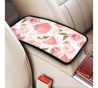 Pink Teapot Printed, Vehicle Center Console Armrest Cover Pad Soft Comfort Car Handrail Box Cushion Universal
