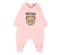 Pink Teddy Bear Romper- female- Moschino- Bodies & Sets- Pink- 3 M- Kids 3 M