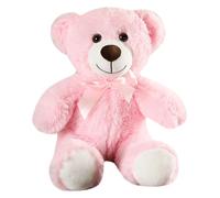 Pink Teddy Bear, Small Soft Plush Toy, Cuddly Companion for Kids Girls, Bedtime Emotional Support, for Birthdays and Nursery Decor, 25cm (A-pink)