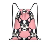 Pink Terriers Cute Dogs Women Men String Backpack Durable Drawstring Backpack Waterproof Gym Sack For Travel Holidays Climbing