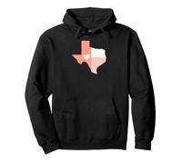 Pink Texas Heart - Cute Girl Texas Flag State Pride USA Pullover Hoodie