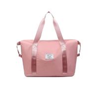 (Pink (the bottom 1 layer of the bottom+dry and wet separation)) Travel Bag Large -Capacity Dual Expansion Hand -In Sports Fitness Bag Student Luggage Storage Bag Dry Wet Separation Separation Separat