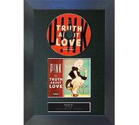 PINK The Truth About Love Signed Autograph Mounted Cd Album Cover Record Reproduction PRINT A4 Rare Perfect Birthday (297 x 210mm) #10 (Black Frame)