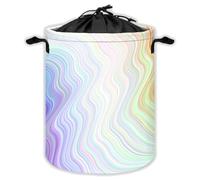 Pink Tie Dye Laundry Hampers With Drawstring Colorful Laundry Baskets For Bathroom Watercolor Pastel Portable Clothes Storage Organizer Basket Blue Purple Bright W 44 L 44 Cm
