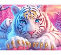 Pink Tiger 1000 PCS/75x50cm Jigsaw Puzzle Bundle Magical Cosmic Creatures Family Puzzle Lovers Fun Family Game Mindful Activity Spring Gift Precision Cut Cardboard 1000 PCS/75x50cm