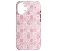 Pink Tile Majolica Martini Summer Coastal Coquette Aesthetic Case for iPhone 16