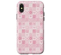 Pink Tile Majolica Martini Summer Coastal Coquette Aesthetic Case for iPhone X/XS