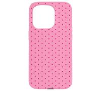 Pink Tiny Polka Dot Classic Vintage Boho Aesthetic Cute Case for iPhone 15 Pro