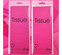 Pink Tissue | 8 Sheets of Tissue Paper | 2 Packs, Each with 4 Sheets Premium Quality Tissue | Biodegradable Packaging | Each Sheet 50x70cm, Ideal for Gift Wrapping and Crafting
