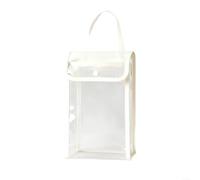 Pink Toilet Paper Storage Bag, Reusable PVC Hanging Organizer with Clear Window, Large Capacity Roll Holder for Bathroom Kitchen Office, Easy for ACCESS Bottom Load Design
