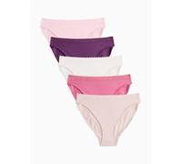 Pink Tonal Lace High Leg Briefs 5 Pack 20