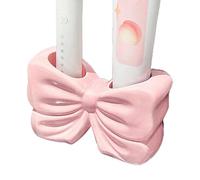 Pink Toothbrush Holder | Waterproof Decor Dispenser Organizer - Bow Pen Holder | for Friends Adults Men Women Bathroom Home Indoor Desktop Countertop