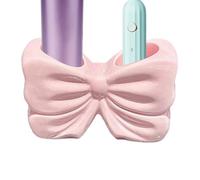 Pink Toothbrush Holder,Waterproof Makeup Organizer Decor | Bow Pen Holder | for Family Friends Adults Women Bathroom Home Indoor Desktop