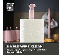 (Pink) Towel Pole Kitchen Roll Holder with Soft Underline