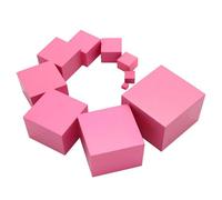 Pink Tower Game for Adults - Instructional Pink Wood Block | Romantic Date Night Ideas and Couples Challenges, Sensorial Teaching Toys, Intellectual Education Sensory Toys