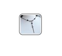 PINK TOWN Gothic Sword Pendant Necklace,Vintage Crystal Dagger Necklace Punk Style Victorian Vampire Choker Dark Mysterious Witch Bat Necklaces Halloween Jewelry for Women Men, L, Alloy Steel, No