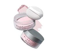 Pink Translucent Setting Powder, Shimmer Setting Powder Waterproof Oil Control Tone-up Face Powder Highlighter Makeup Finishing Long-Lasting Loose Shimmer Powder for All Skin Types