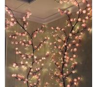 Pink Tree Lamp | Pink Blossom Lighted Tree,Battery Operated LED Pink Tree Lights for Home, Cafe, Hotel, Kitchen