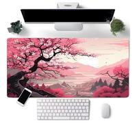 Pink Tree Sun Large Gaming Mouse Pad, 1000x500x2mm Extended gaming mouse mat XXL improved Precision and Speed Mousemat with Stitched Edges, Desk Mat for Keyboard and Mouses