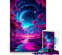 Pink Trees 1000 Pieces Jigsaw Puzzles for Teenagers Solid Logic Toy Peaceful Fun Precision Cut Amazing Present (38x52cm)